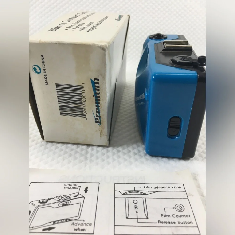 Premium PC-606 35mm Compact Camera Compact 35mm Film Camera - Blue